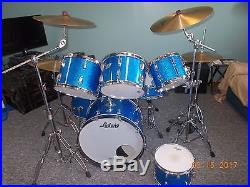 Vintage 1970`s Ludwig 7 Piece Drum Set Kit and Accessories