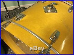 Vintage 1970's Ludwig 8pc Drumset Natural Maple Orig 26 Bonham and Concert Toms