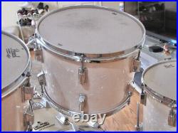 Vintage 1970's Pearl All FIBERGLASS WMP White Marine Pearl 14 Tom for Drum Set
