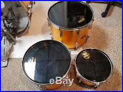 Vintage 1970s PEARL Wood-Fiberglass 8-Piece Drumset Drum Set Antique Gold-DDrum