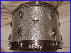 Vintage 1970s Super Nice Slingerland Sparkling Silver Drum Set