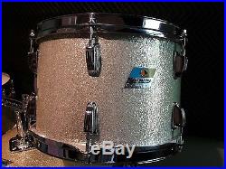 Vintage 1971 Ludwig 3 ply with rerings SILVER SPARKLE Drum Set Made in USA