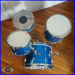 Vintage 1972 Gretsch Lefty Name Band 13-16-20 drum set kit in Blue Sparkle SSB