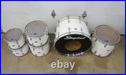 Vintage 1977 Slingerland 6 Piece RJB 70N Drum Set Made in USA White FREE SHIP