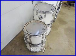 Vintage 1977 Slingerland 6 Piece RJB 70N Drum Set Made in USA White FREE SHIP