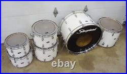 Vintage 1977 Slingerland 6 Piece RJB 70N Drum Set Made in USA White FREE SHIP