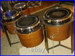 Vintage 1978 Pearl Roto Drum Set With Original Bass Drum