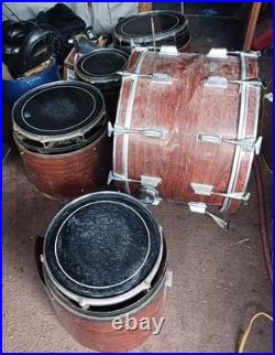 Vintage 1978 Pearl Roto Drum Set With Original Bass Drum