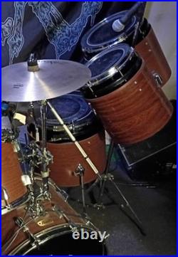 Vintage 1978 Pearl Roto Drum Set With Original Bass Drum