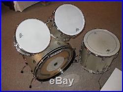 Vintage 1979 Ludwig 4pc Drum Set Silver Sparkle Nice Maple Shells Big Bonham 26