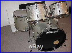 Vintage 1979 Ludwig 4pc Drum Set Silver Sparkle Nice Maple Shells Big Bonham 26