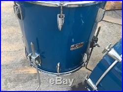 Vintage 1980's Yamaha Tour Custom Cobalt Blue 22-12-16 Drum Set MIJ