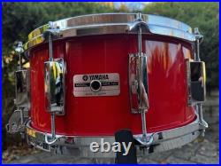 Vintage 1980s Yamaha Recording Custom Hot Red Drum Set