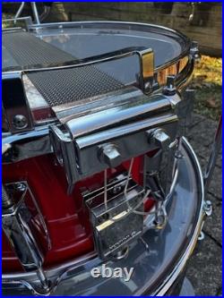 Vintage 1980s Yamaha Recording Custom Hot Red Drum Set