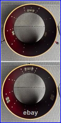 Vintage 1980s Yamaha Recording Custom Hot Red Drum Set