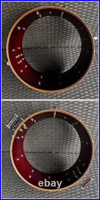 Vintage 1980s Yamaha Recording Custom Hot Red Drum Set