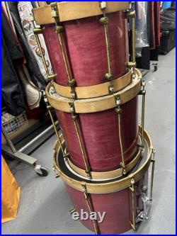 Vintage 3 PIECE Bearing Edge Drums AS-IS THIS AS A RARE ITEM