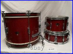 Vintage 3-piece Crown Drum Set #2107 Used Condition Kit