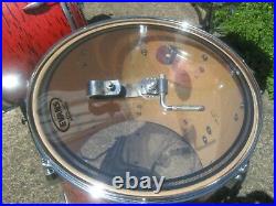Vintage 60's Pearl Japan Red Oyster Drum Set Kit! 4pc. 22,16,13 + Wood Snare