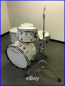 Vintage 60's Rogers Drum Set White Marine Pearl
