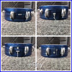 Vintage 60's Sonor Blue Marble Drum Set Teardrop Project Shell Pack West Germany