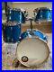 Vintage-70-s-Ludwig-4pc-Blue-Sparkle-Drum-Set-01-ot