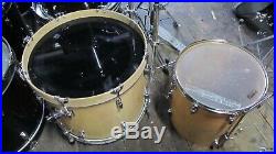 Vintage 80's Ludwig 4 Piece Natural Wood Wrap Drum Set Local Pick Up Only