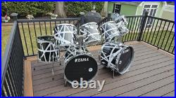 Vintage 80's Tama 9 piece Swingstar Drum Set MIJ With Van Halen Style Wraps