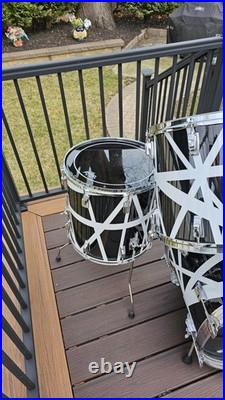 Vintage 80's Tama 9 piece Swingstar Drum Set MIJ With Van Halen Style Wraps