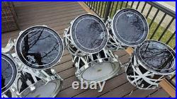 Vintage 80's Tama 9 piece Swingstar Drum Set MIJ With Van Halen Style Wraps