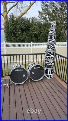 Vintage 80's Tama 9 piece Swingstar Drum Set MIJ With Van Halen Style Wraps