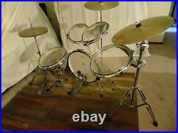 Vintage Arbiter Flats drum set 3 toms, high hat, Cymbals, bass, LOCAL P/U