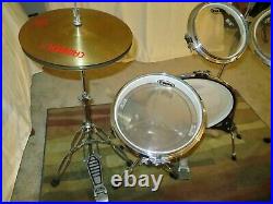 Vintage Arbiter Flats drum set 3 toms, high hat, Cymbals, bass drum, snare