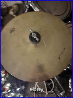 Vintage Black Pearl Export series 7 piece Studio Drum Set double bass