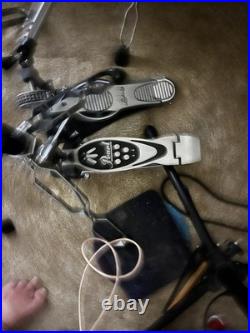 Vintage Black Pearl Export series 7 piece Studio Drum Set double bass