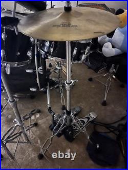 Vintage Black Pearl Export series 7 piece Studio Drum Set double bass