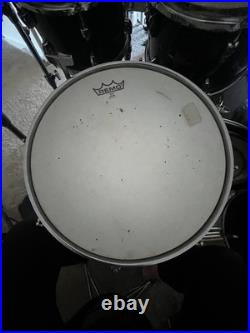 Vintage Black Pearl Export series 7 piece Studio Drum Set double bass