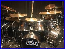 Vintage Celebrity Drum Set 1983 Pearl all Maple Shell with hardware 17 cymbals