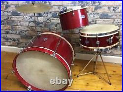 Vintage Gigster II Drum Set in Red Glitter