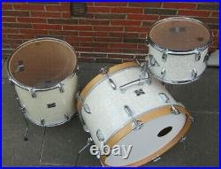 Vintage Hoshino WMP White Marine Pearl Drumset Schlagzeug Shellset 22 12 16