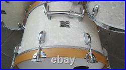 Vintage Hoshino WMP White Marine Pearl Drumset Schlagzeug Shellset 22 12 16