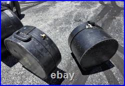 Vintage Humes & Berg Fiber Drum Set Cases Econoline Snare Leather (6) Piece Set