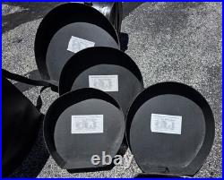 Vintage Humes & Berg Fiber Drum Set Cases Econoline Snare Leather (6) Piece Set