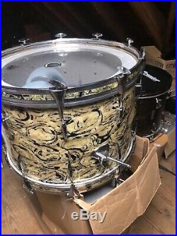 Vintage Lido Supreme drum set rare finish Sonor types hardware cool one off set