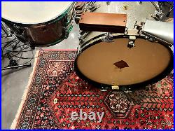 Vintage Ludwig 1959 Transition Badge 22 Bass Drum 13 Tom Silver Sparkle Set