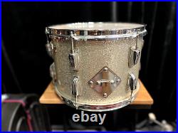 Vintage Ludwig 1959 Transition Badge 22 Bass Drum 13 Tom Silver Sparkle Set