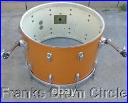 Vintage Ludwig 1960's Drum Set Orange Sparkle 13 Tom 16 Floor 22 Bass Kit 60