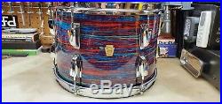 Vintage Ludwig 1968 Psychedelic Red Mod 3pc Drum Set