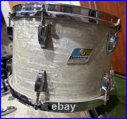 Vintage Ludwig 1970s Drumset White Marine Pearl