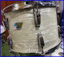 Vintage Ludwig 1970s Drumset White Marine Pearl